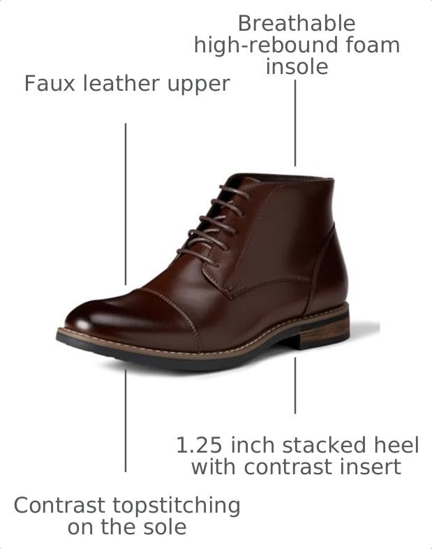 Image of Amazon Essentials Men's Cap Toe Lace Up Ankle Dress Boots
