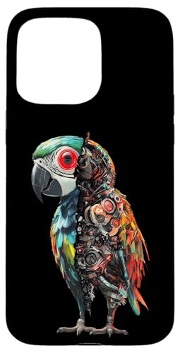 �ʔ����I�E�����{�b�g�������D�ƃT�C�{�[�O�I�E�����{�b�g Robot Parrot Lover Cyborg AI �X�}�z�P�[�X iPhone 15 Pro Max �p