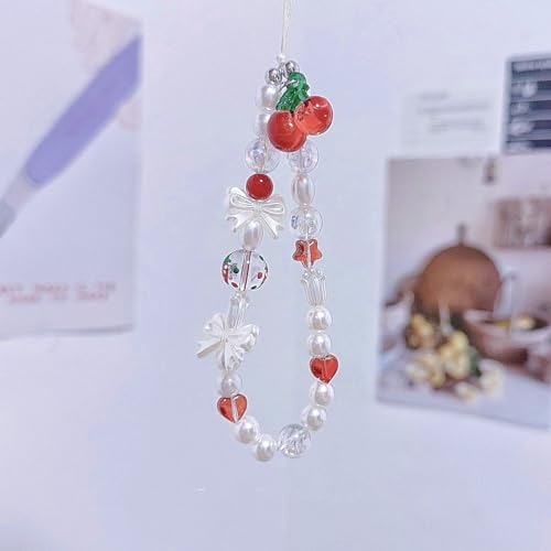 Image of Beaded Camera Wrist Strap Cute Digital Camera Charm Lanyard, Phone Wristlet Charms, Phone Chain for Camera