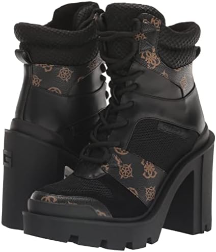 GUESS Women's TADBIT Ankle Boot, Black/Brown 001, 8 | Image 6