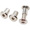 10-Set M8x16mm Rivet Countersunk Hex Socket Cap Bolts and Hex Head Barrel Nuts for Furnitures Cribs Chairs, Nickel Plated