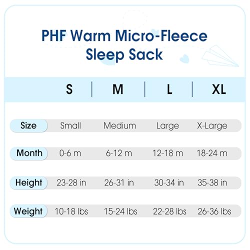 Image of PHF Warm Micro-Fleece Baby Sleep Sack 12-18 Months, Soft Baby Wearable Blanket, 2-Way Zipper Sleeping Bags, 2 Pack Comfy Sleeping Sack for Infant Newborn Boys, Large Size, Blue & Sage Green
