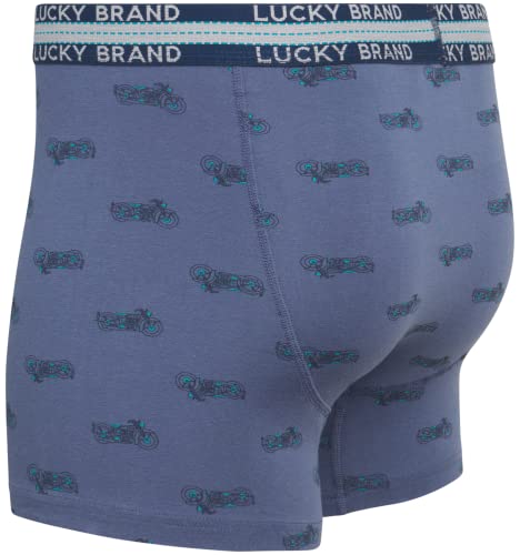 Lucky Brand Men's Underwear - Casual Stretch Boxer Briefs (3 Pack), Size Large, Navy/Indigo #TOP5