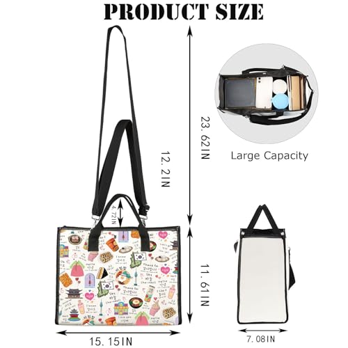 JNIAP Korean Tote Bag Korea Trip Gifts South Korea Travel Gifts K Drama Korean Group Lover Gift Korean Seoul Shoulder Bag2