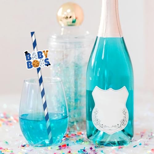 50 pitillos de papel Boss para fiesta temática niño miniatura 4