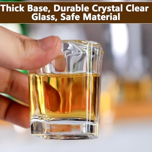 Image of bellemax Classy Shot Glass for Espressos, Spirits & Liquors,Whiskey, Vodka Shot, Tequila Shot, Wine Tasting, Cocktail Pour, Bar Accessory & Home Decor Parties Glasses Set of 6 (BR-06)