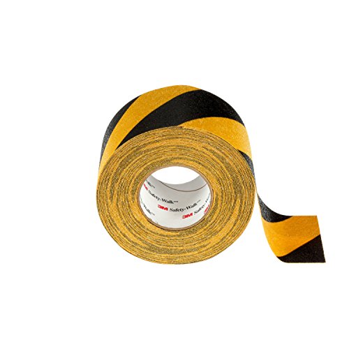 Safety-Walk 3M Safety-Walk Slip-Resistant General Purpose Tapes & Treads 613, Black/Yellow Stripe, 6 in x 60 ft, Roll, 1/Case