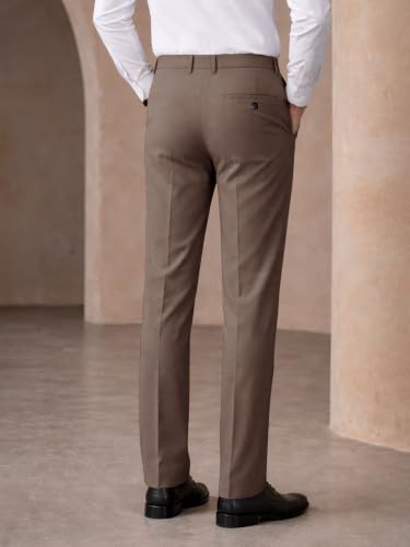 Image of Noble Monk Men's Formal Trousers | Regular Fit Stylish Pants for Men | Comfortable Solid Trousers | Classic Formal Wear for Men | Smart and Versatile Everyday Wear