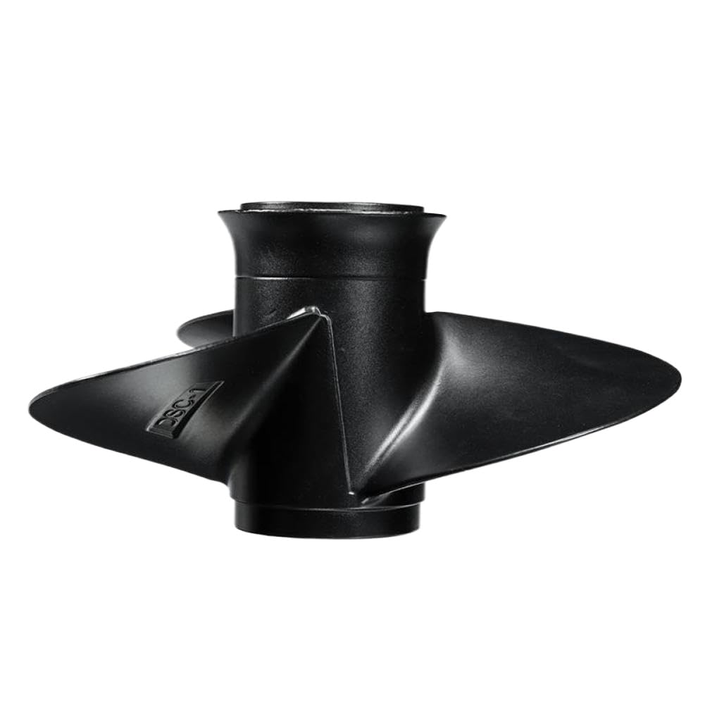 Hélice fueraborda 58100-93723-019 Compatible con 8-20 motores fueraborda 9 1/4 X 9 Aluminio 3 Negro 10 dientes estriados R Rotación