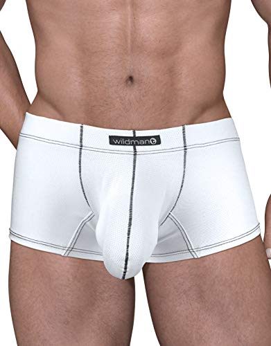 Wildmant Stitch Big Boy Pouch Boxer Brief - White2