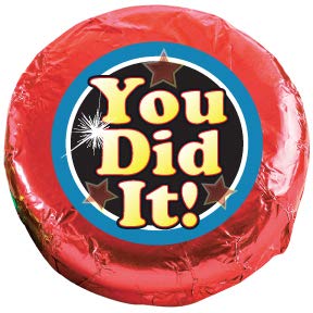 Congratulations - "COOKIE TALK" Chocolate Covered Cream Filled Sandwich Cookies- 12 PC