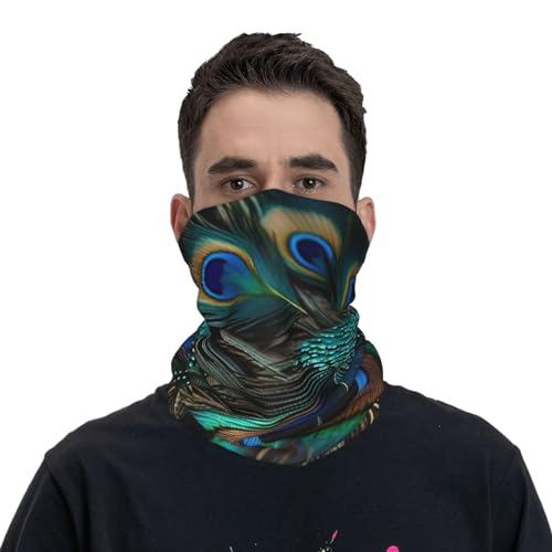 Peacock Feathers peafowl beautiful Neck Gaiter Face Cover Scarf Balaclava Bandana para Mujeres y Hombres, Máscara Gaiter para Motocicleta, Ciclismo, Esquí y Fiesta miniatura 2