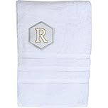 TeddyT's Personalised White Egyptian Cotton Monogrammed Initialed Towel