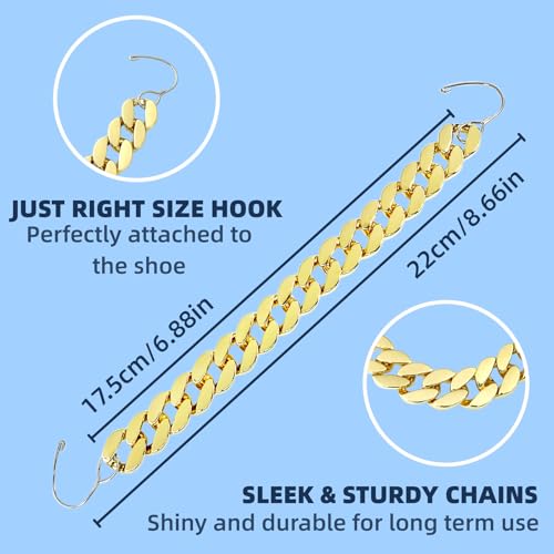 Image of Bling Shoe Chains For Adults Women Men Teens Girls Boys, Rhinestone Chain Shoe Charms For Clog Sandals,Shoe Decoration Accessories For Birthday Gifts Party Favors