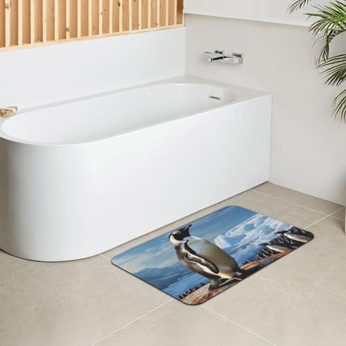 Tapis de bain en pierre terre de diatomée antidérapant et lavable 60x40
