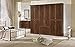 Dafne Italian Design Armadio a 6 Ante battenti. Effetto Noce (cm. 284 x 55 x 251h)