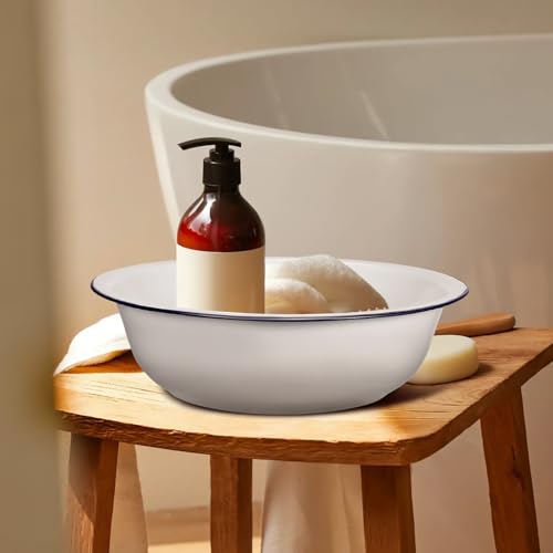 Bacinilla de esmalte para baño de pies estilo retro SEWACC miniatura 5