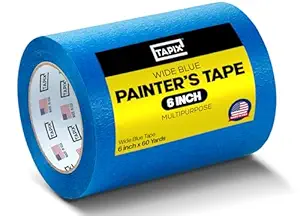5.8 Inch Blue Painters Masking Tape - 21 Day Long Lasting Easy Clean Release Painters Tape - 5.8