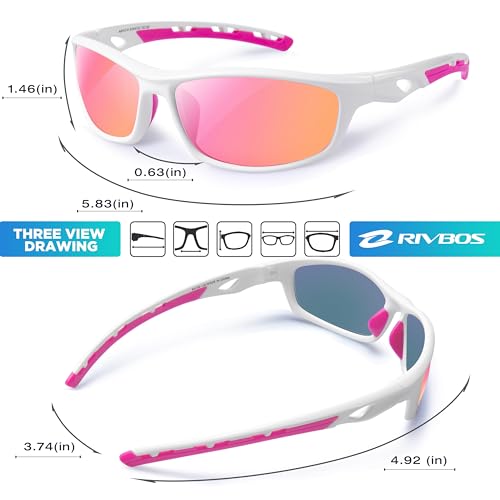 Image of RIVBOS Sunglasses for Men Women Polarized UV Protection Sports Fishing Driving Shades Cycling RB833