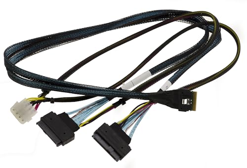 Cable PCIe 4.0 Slim SAS SFF-8654 8i para conectar dos discos U.2 y U.3 SFF-8639 sin pérdidas