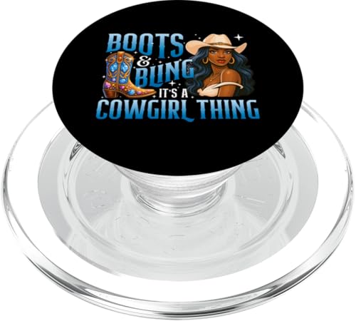 Stivali & Bling É una cosa Cowgirl - Western PopSockets PopGrip per MagSafe nero