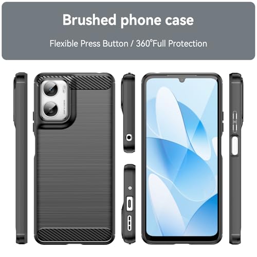 Coque Moto G06 texture carbone style premium et finition noire - 2
