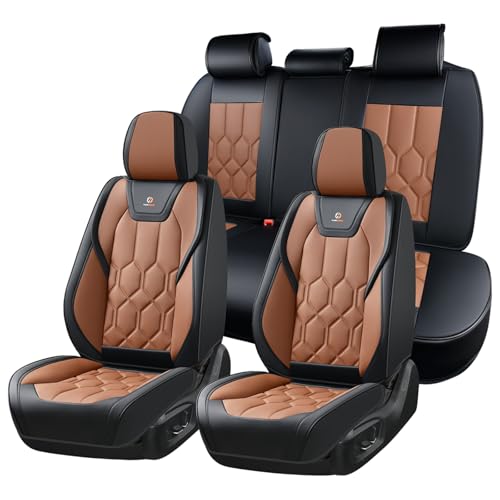 Huidasource Car Seat Covers, Universal Fit for Cars SUV Trucks, Black&Brown by Huidasource - Used condition - US$121.16