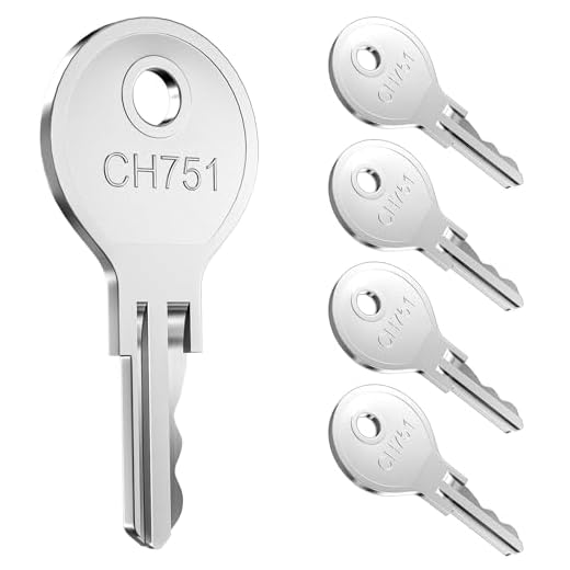 5 Pcs CH751 Key, Siapupy Universal CH751 replacement keys, RV keys for RV compartments, Campers, Storage Cabinets, Trailers, Controller Covers, Locks Carts Shells, Tool Boxes Carts, Silver