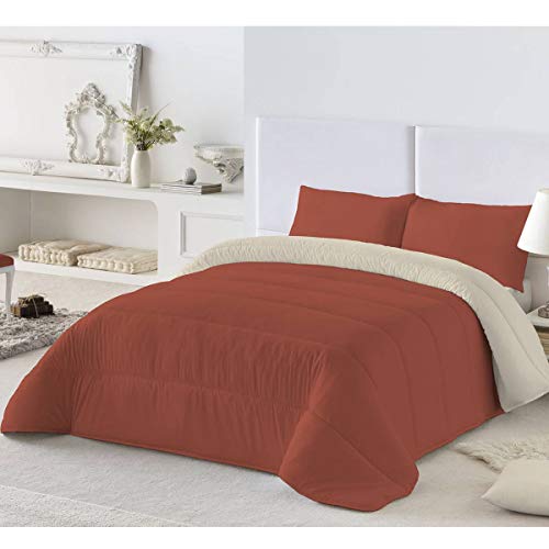 Naturals - Edredón Bicolor Reversible Naturals Ginger/Piedra Cama de 90 - 105 cm.