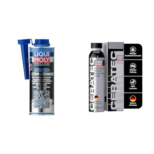 Liqui Moly Pro-Line Benzin-System-Reiniger | 500 ml | Benzinadditiv | Art.-Nr.: 5153 & Öladditiv Cera Tec Art.-Nr. 3721 Keramikverschleißschutz