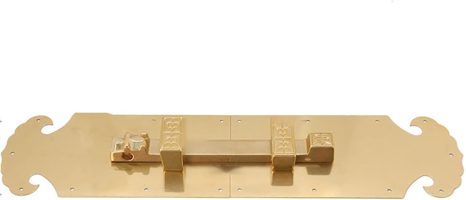 Door Latch， Antique Brass Barrel Latch Lock Sliding Door Lock Security Doors Windows Fences 21.3-56cm(46cm)