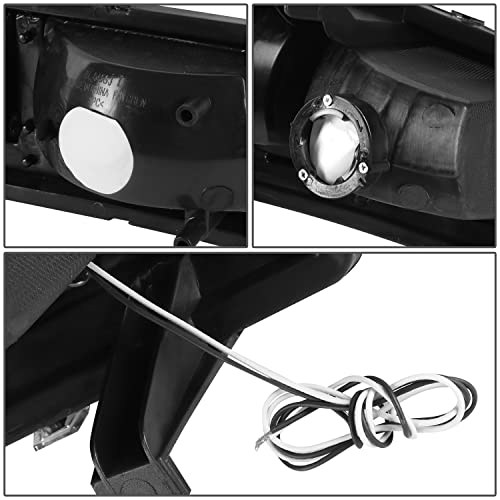 Image of DNA MOTORING HL-LB4-CSIL03-BK-SM-CL1 Pair of LED F-LED Light Bar Headlights Compatible with 03-06 Avalanche 1500 2500 / Silverado 1500 2500 3500, Fit Models without Factory Cladding ONLY