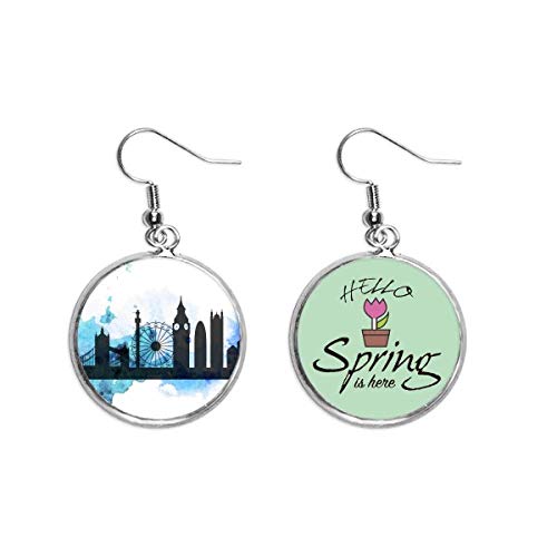 Pendientes de la Torre de Londres silueta Inglaterra regalo de primavera