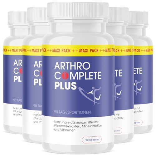 Arthro Complete Plus - Maxi-Pack für Männer und Frauen | 90 Kapseln Inhalt pro Dose - (5)