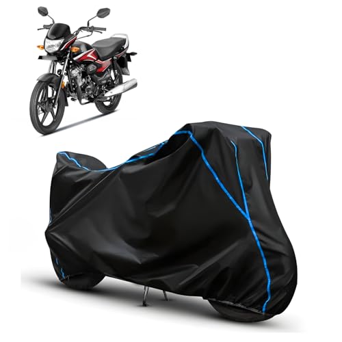 Image of Water Resistant Bike Cover for Honda Shine 100 | All Weather UV & Heat Resistant, Dustproof, Triple Stitched, Windproof Elastic Bottom
