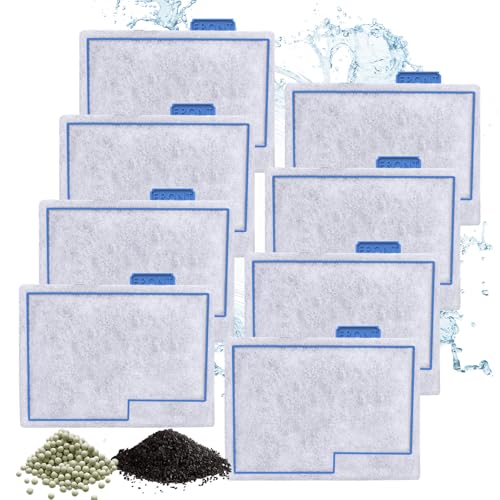 8 Pack Small Filter Cartridge Compatible with Aqueon Filters Aquarium Fish Tank Filter Cartridges Replacement for QuietFlow E Internal Power Filter Size 10 and Minibow Aquarium Filters Size 1/2.5/5