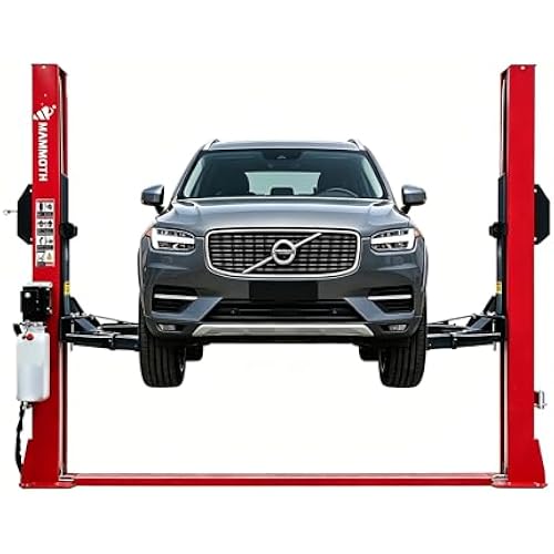 MJ-2Z-45AS 2 Post car Lift, 12000lbs Capacity 220V Copper Motor with Single Point Lock Release Car Lift, Compatible with Car Jacks, Automotive Lift Truck Hoist for Home Garage, Repair Shop