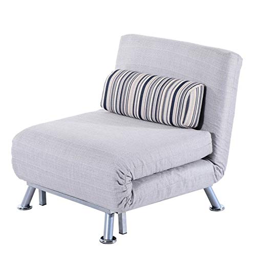 Rtyrytiiu Sofa bed recliner Single Folding Chair Foldable Futon Sofa Bed For 1 Person Sleeper Portable Pillow Lounge Sofa Furniture - Grey