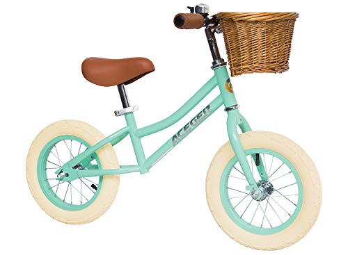 ACEGER Balance Bike for Kids with Basket, Ages 2.5 to 5 Years(Spring Green) Sale