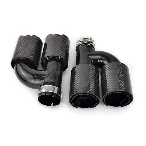 Embout d'échappement en carbone brillant pour look sportif lors de vos sorties