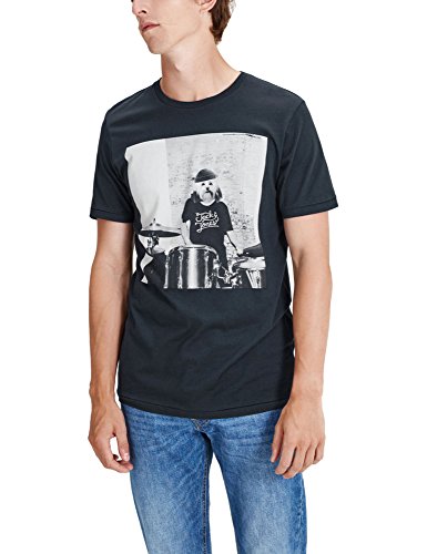 JACK & JONES Jorcomet Tee Ss Crew Neck, Camiseta para Hombre, Gris (Tap Shoe Fit:Slim), Medium