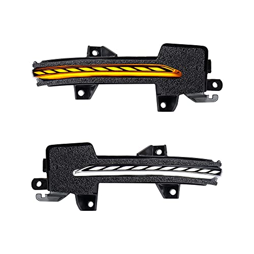 Switchback Amber White LED Sequential Turn Signal Side Mirror Light Indicator Blinker Lamp Compatible with 2018-2022 Honda Accord Inspire 2021-2022 Honda Civic HO1328100 HO1329100