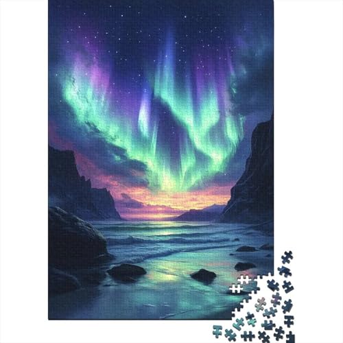 Puzzle de 1000 piezas Aurora Océano Montaña de 70x50 cm para decoración