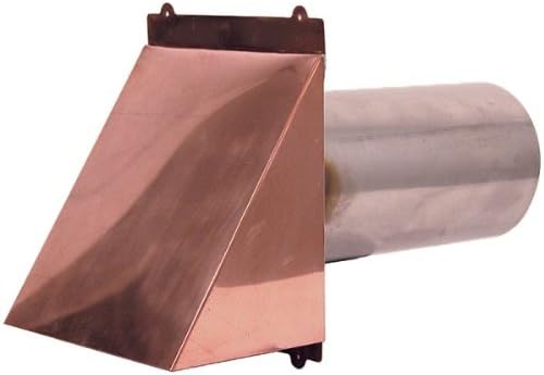 4" Copper Hooded Dryer Vent/Exhaust Vent with Damper