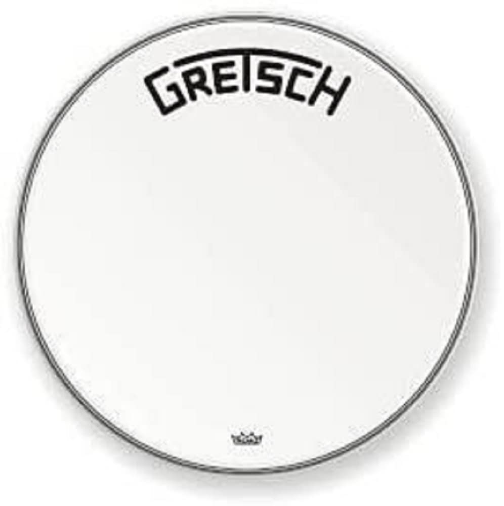 Peau de batterie Gretsch - Peau de résonance Bassdrum - pour Broadkaster - Ambassador - blanc sablé - white coated - 22" - GRDHCW22B