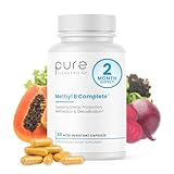 Methyl B Complete - 60 Vegetable Capsules | Optimal Methylation Support Supplement with Quatrefolic 5-MTHF (Active folate), Methylcobalamin (Active B12), B2, B6, and TMG | Pharmaceutical Grade