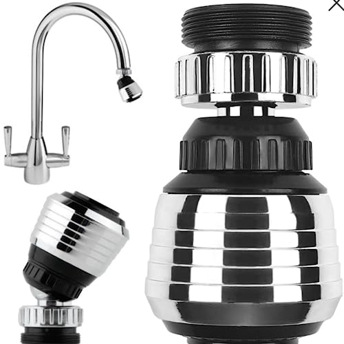 Aireador Grifo Cocina, 360º, Giratorio.Ahorro de Agua dos Chorros: Continuó y Difusor,Facil Montaje. Extensor Grifo Universal con Cabezal Móvil,Reduce él Consumó de Agua asta 50%