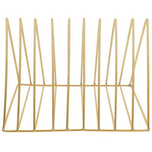Étagère à livres en métal doré grande taille pour rangement bureau