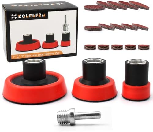 1" 2" 3" Hook and Loop Backing Pad with 90PCS Sanding Discs - Angle Grinder Attachments with 5/8-11 Threads, Sanding Pad for Wood Sanding Buffing Polishing (80/120/240/320/600 Grit)