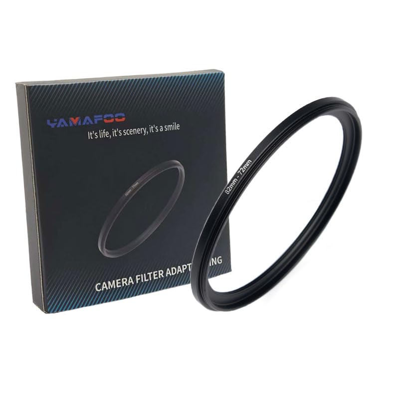 82mm to 72mm Step-up Adapter Rings,Black,Step Up Ring,Step-Down Rings Filter Ring Adapter,for All Brands of DSLR Camera Lens UV ND CPL Stepping Rings Step Down Rings Filter Adapter